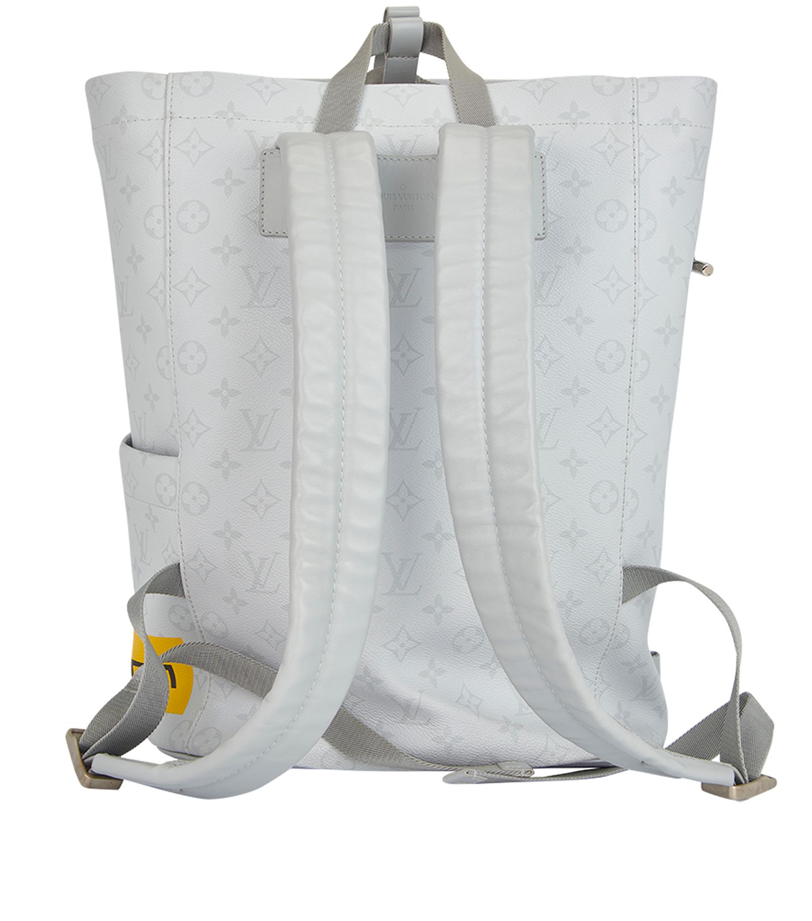 Backpack Chalk Backpack, &pound;1,425, Handbags, Grey, Coated Canvas/Leather, Back view